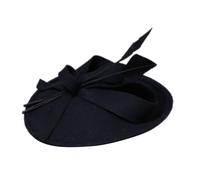 LUOFENG Vintage Fascinator Hat Wedding Fascinator Headband Elegant Pillbox Hat for Women Wedding Church Dinner Party