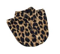 LUOFENG Women's Detachable Faux Collar Insert Leopard Snakeskin Print Half Shirt Blouse Lapel False Collar Decorative Favor