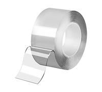 Luojuny 1 Roll Double-sided Tape, Multipurpose Mounting Tape Removable Adhesive Strips Transparent Wall Tape, Reusable Strong Sticky Tape Poster Carpet Tape for Home A