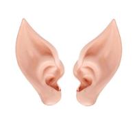 Luojuny 2Pcs Halloween Cosplay Elf Ears Colored Elf Ears for Women, Realistic Pointy Fairy Ears Elf Ears Cosplay Soft Elastic Pointed Eco-friendly Halloween Party Photography Prop Brown One Size