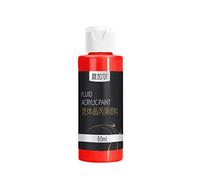 Luojuny 60ML Acrylic Pouring Paint, Fluid Acrylic Paint High Gloss DIY Bear Desktop Ornament Liquid Pigment, Art Supplies for Pouring on Canvas, Glass, Paper, Wood, Tile, and Stones Red