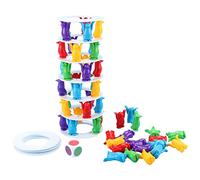 Luojuny Balance Penguin Toys with Washer Exercise Balance Dice Tower Collapse Kids Toys Kindergarten Toys Sets