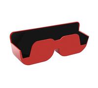 Luojuny Car Glasses Holder for Dashboard Seat Back Adhesive Sunglasses Case Organizer Hard Shell with Felt Padding Car Eyeglass Holder Dash Storage Box Red