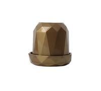 Luojuny Dice Cup Polyhedral Smooth Surface Anti-Crack Comfortable Hand Feeling Wear-Resistant Table Game Bar Club KTV Dice Cup for Bar Party Yahtzee Farkle Dice Games Golden