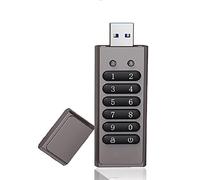 Luojuny Flash Key, 8GB/32GB/64GB/128GB/256GB USB Flash Drive, AES - 256-bit Hardware Password Drive Stick for Personal Protection, Drive-free Intelligent Reset Automatic Locking Thumb Drive 128GB