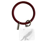 Luojuny Phone Lanyard, Universal Anti-drop Wear-resistant Anti-lost Phone Lanyard Tether, Silicone Smartphone Cases Round Bracelet Hanging Ring for Phone Small Electric Accessories and More Dark Red