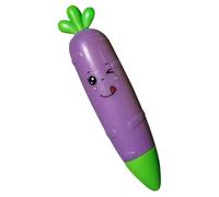 Luojuny Radish Interactive Toy Kids Telescopic Funny Spinning Top Stress Relief Decompression Portable Gravity Carrot for Adults Birthday Purple