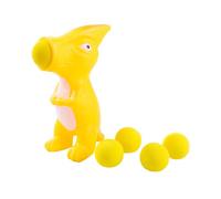 Luojuny Soft Gum Sponge Foam Dinosaur Toy Bright Colored Ball Popper Kids Stress Relief Shooter Emotion Releasing Squeeze Yellow
