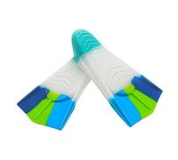 Luojuny Swimming Training Fins, Kids Flippers for Swimming with Storage Bag, Comfortable Silicone Kids Swim Fins, Snorkel Fins for Child Girls Boys Beginners Age 6-14 Blue L