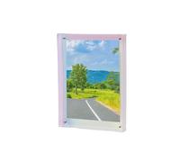 Luojuny Wall Decor Photo Frame Acrylic Photo Frame Vibrant Floating Picture Frame for Gallery Home Office Decoration Vibrant Color Photo Frame Multicolor 15cm
