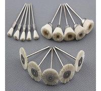 Luoke Rotary Tools Supplies, Bristle Wheel Brushes for Dremel Accessories (White)