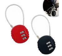 Luokeily 2 Pack Padlocks, Combination Padlock Code for Backyard Fence Gate, Gym, Shed Door, Small Keyless Resettable 3 Digit Combination