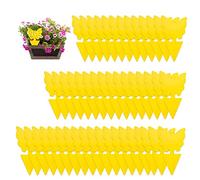 Luokeily 50 Pcs Dual Sticky Fly Traps, Yellow Dual Sided Sticky Bug, Fruit Plant Fly Traps Butterfly Paper Sticky Catcher for Indoor Outdoor Garden Plant Catcher