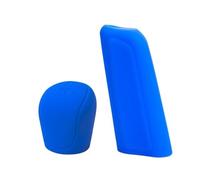 LUOKEKE Handbrake Covers 2Pcs Universal Manual Car Silicone Gear Head Shift Knob Cover Gear Shift Collars Handbrake Grip Car Hand Brake Covers Case Hand Brake Cover(Blue)
