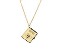 LUOKIFUR Bible Pendant Necklace Openable Christian Catholic Holy Bible Verse Necklace gift for Men Women (Gold Necklace)
