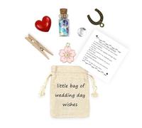 LUOKIFUR Good Luck Meaning Small Bag Accessory Gift Lucky Souvenir Friendship/Miss You Gift Good Luck in Examination Positivity Gift (Wedding Bag)