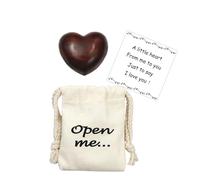 LUOKIFUR Heart Pocket Hug,Valentines Day Christmas Anniversary Long Distance Relationship Keepsake, Emotional Health Support Gift for Anxiety (Brown)