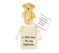 LUOKIFUR Pocket Bear Plush Doll Small Pocket Hug Love Token Send Bear Hug Anniversary Boyfriend Gifts to People in Need (Pocket bear boyfriend)