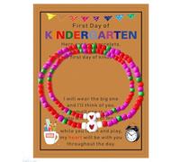 LUOLANA Matching Heart Bracelets Beaded Bracelets Set Mom for Me Bracelets First Day of School Color Beads Bracelet Jewelry Mommy and Me, Nylon, other