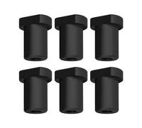 luolety 6 Pack Aluminum Alloy Bench Dogs, Woodworking Table Workbench Auxiliary Tool DIY Positioning Bench Bench Brake Inserts for T-Track Table Work Bench (20mm,Black)