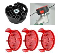 luolety For Bosch F016800431 Trimmer Line, Cutting Thread Grass Trimmer Spool Line for AFS 23 to 37 Brush Cutters, with F016F04841 Spool Cover, F016F04839 Base, 37cm × 3.5mm (3 Cover 1 Base)