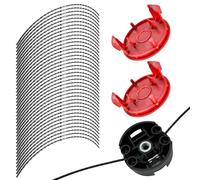 luolety For Bosch F016800431 Trimmer Line, Cutting Thread Grass Trimmer Spool Line for AFS 23 to 37 Brush Cutters, with F016F04841 Spool Cover, F016F04839 Base, 37cm × 3.5mm (40 Lines 2 Cover 1 Base)