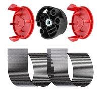 luolety For Bosch F016800431 Trimmer Line, Cutting Thread Grass Trimmer Spool Line for AFS 23 to 37 Brush Cutters, with F016F04841 Spool Cover, F016F04839 Base, 37cm × 3.5mm (50 Lines 2 Cover 1 Base)