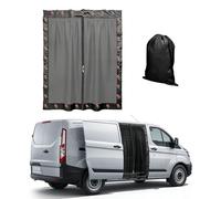 luolety Magnetic Van Bug Screen, Fly Screen Sun Protection Car Sliding Door Rear Door Partition Net Fly Screen Van Black Mesh Mosquito Net with Center Zipper Closure (for Side Door, 150 * 110cm)