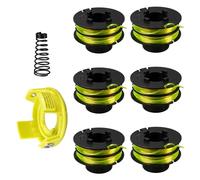 luolety Strimmer Trimmer Spool Line for Ryobi RAC118 RLT3525S, 1.2mm 8.4m Double Autofeed Strimmer Spool lines for Ryobi RLT3025F/S with Cover (6 Spool+1 Cover)
