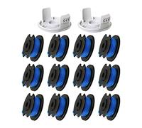 luolety Strimmer Trimmer Spool Line for Ryobi Trimmer, 1.65mm AC14RL3A Strimmer Spool lines for Ryobi One+ AC14RL3A, Ryobi 18V, 24V and 40V Cordless Trimmers (12 Spool + 2 Cover)