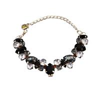 LUOLIE Dog Collar,Dog Tie Out Cable,Cats Necklaces Suit Collar Crystal Princess Collar Wedding Photo Props Holiday Collar Diamante for Princess