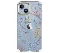 luolnh Compatible with iPhone 14 Case for Girly Women Shockproof Clear Plant Pattern Hard Back Cover for iPhone 14 6.1 inch 2022(Phoenix flower)