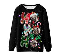 luoluoluo 2026 Men's Xmas Jumper Sweatshirt Classic Reindeer Merry Christmas Sweater 3D Ugly Pullover Crewneck Long Sleeve Top Graphic T-Shirt Digital Print Sweatshirts Casual Birthday Clothing M-4XL