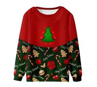 luoluoluo 2026 Men's Xmas Jumper Sweatshirt Classic Reindeer Merry Christmas Sweater 3D Ugly Pullover Crewneck Long Sleeve Top Graphic T-Shirt Digital Print Sweatshirts Casual Birthday Clothing M-4XL