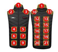 luoluoluo 2026 Upgraded Heated Vest Men Women Electric Heated Gilet USB Charging Heated Waistcoat with 21 Heat Zones 3 Temperature Levels Unisex Heated Body Warmer for Camping Hiking Skiing