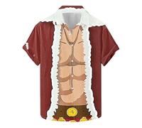 luoluoluo Funny Christmas Shirt for Men UK Xmas Hawaiian Shirts 3D Print T Shirt Santa Claus T-Shirt Button Down Shirt Short Sleeve Tops Snowflakes Pullover Front-Pocket Lapel Shirt Cotton Tshirt