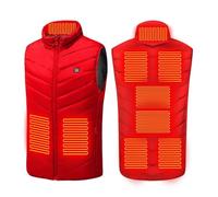 luoluoluo Heated Vest for Mens and Womens USB Electric Heating Jacket with 9 Heating Zones Heated Body Warmer 3 Temperature Settings Heated Waistcoat Slim Fit Gilet Washable Winter Warm Coats