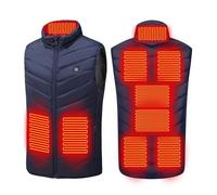 luoluoluo Heated Vest for Mens and Womens USB Electric Heating Jacket with 9 Heating Zones Heated Body Warmer 3 Temperature Settings Heated Waistcoat Slim Fit Gilet Washable Winter Warm Coats