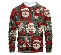 luoluoluo Men Christmas Sweaters UK Deals Chunky Knitted Jumper Xmas Sweatshirt Christmas Tree Pullover Long Sleeve Sweater Crewneck Sweatshirts Ugly Funny Jumpers Casual Streetwear Gifts S-4XL