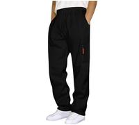 luoluoluo Mens Cargo Work Trousers Combat Pants Casual Sweatpants Elasticated Waist Drawstring Trouser Workwear Multi Pockets Hiking Tactical Trousers Lightweight Rip-Stop Joggers Sports Bottoms