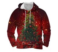 luoluoluo Men's Christmas Hoodie UK Sale Clearance, Novelty Funny Reindeer Sweatshirt Santa Claus Snowman Hooded Jumper Long Sleeve Pullover Ugly Hoodies Xmas Tree Sweaters Happy Holidays Clothing