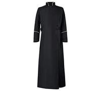 luoluoluo Mens Medieval Priest Costume UK Clearance Renaissance Vintage Monk Robe Gothic Long Jacket Victorian Frock Coat Vicar Fancy Dress Holy Priest Reverend Costume Long Gown Suit Cosplay Costume