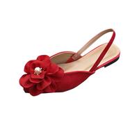 luoluoluo Women Flower Sandals UK Deals Ladies Closed Toe Sandal Slingback Sliders Wide Fit Slides Beach Walking Flat Slippers Bohemian Shoes Casual Comfy Slider Court Shoe Breathable Anti-slip Pumps