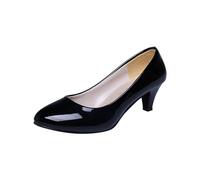 luoluoluo Womens Block Heel Court Shoe Sale Clearance, Ladies Smart Padded Court Shoes Pointed Toe Pumps Slip On Shoe Wedding Bridal Dress Shoes Comfy Office Formal Work Shoes Lightweight Footwear