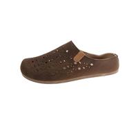 luoluoluo Womens Closed Toe Sandals Summer Clogs Orthopedic Shoes Ladies Low Wedge Heel Sliders Vintage Flower Printed Slippers Wide Fit Sandal with Comfortable Arch Support Beach Holiday Slides