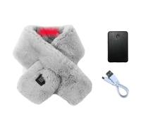 luoluoluo Womens Faux Fur Heated Scarf with 7000mAh Power Bank Clearance USB Heating Neck Warmer Plush Neck Wrap Shawl Electric Fluffy Heated Scarves Winter Christmas Valentine Neckerchief Gift
