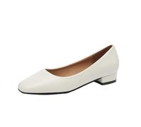 luoluoluo Womens Flat Pumps UK Clearance, Work Smart Office Formal Shoes Slip On Flats Shoes Ladies Low Wedge Flat Shoes Square Toe Mary Jane Flats Evening Party Shoe Comfort Soft Ballerina Shoes