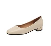 luoluoluo Womens Flat Pumps UK Clearance, Work Smart Office Formal Shoes Slip On Flats Shoes Ladies Low Wedge Flat Shoes Square Toe Mary Jane Flats Evening Party Shoe Comfort Soft Ballerina Shoes
