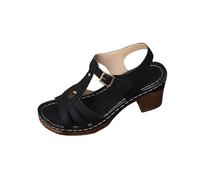 luoluoluo Womens Mid Block Heels Sandals UK Clearance, Ladies Ankle Strappy Sliders Summer Walking Chunky Shoes, Platform Sandal Sling Back Slippers Prom Evening Party Dress Pumps Slider