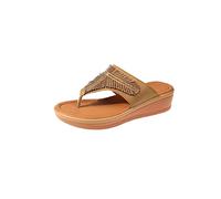 luoluoluo Women's Orthopedic Flip Flops UK Sale Ladies Wedge Sandals Clip Toe Thong Sandal with Arch Support Platform Slippers Bohemian Shoes Summer Casual Orthotic Slides Soft Lightweight Sliders